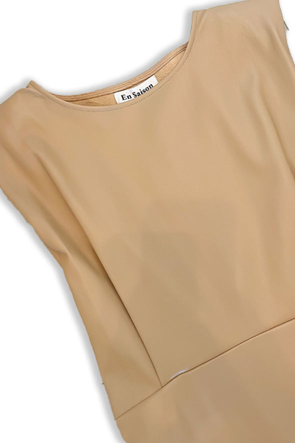 Lana Shoulder Pad Midi Dress